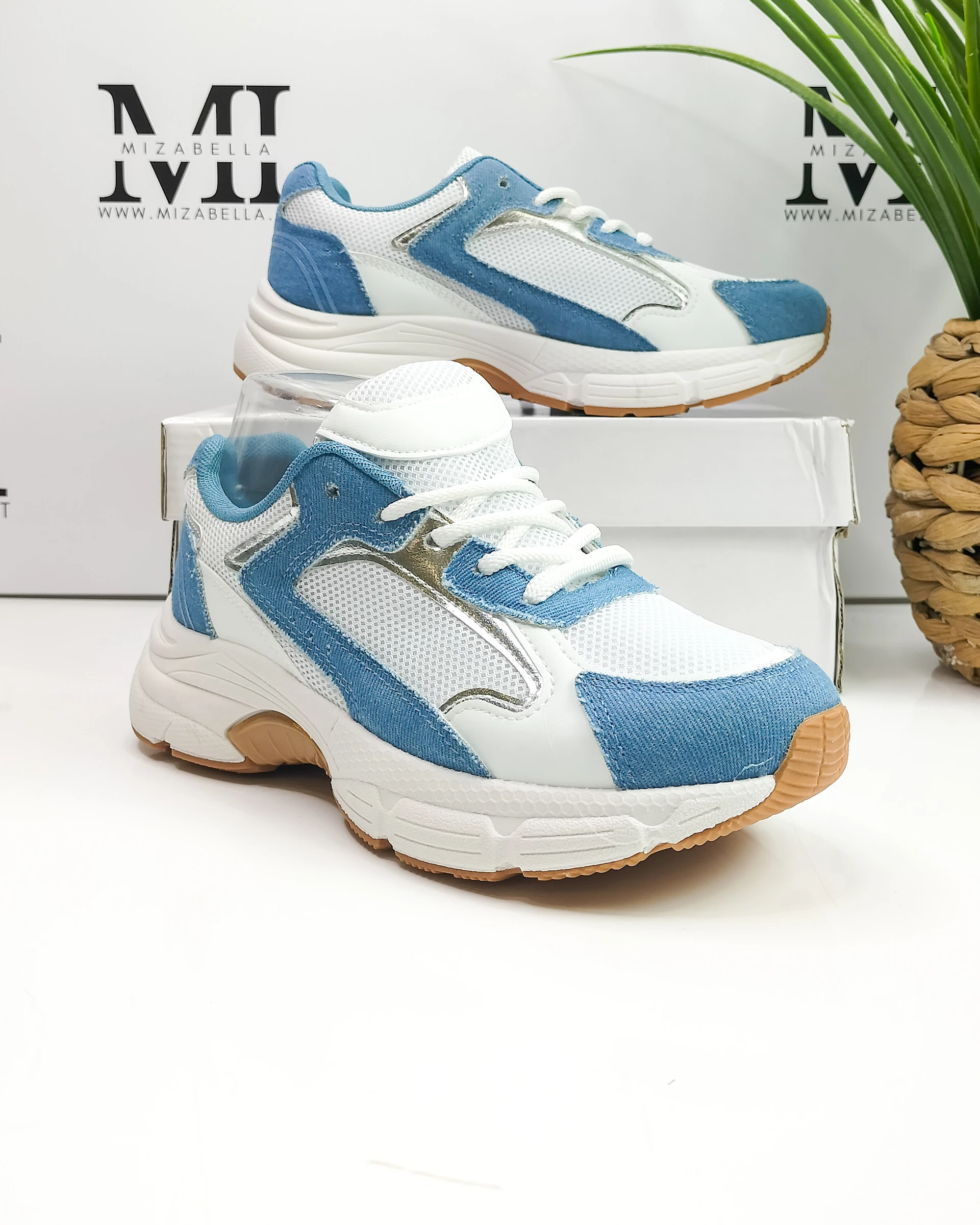 Tênis / Sapatilha branca e azul jeans tamanho 37 – photo 4
